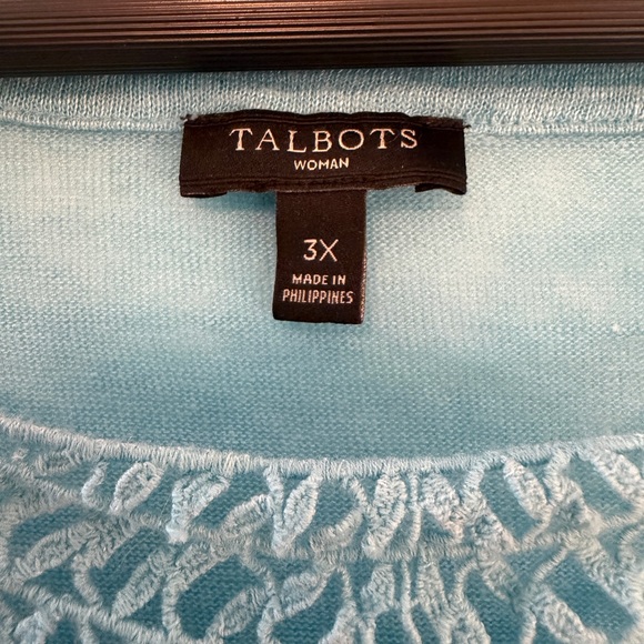 Talbots Sky Blue Linen Tea - Picture 2 of 3
